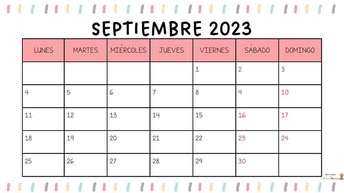 Calendario curso escolar