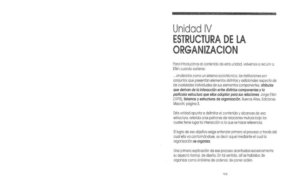 Estructura de la organizacion 