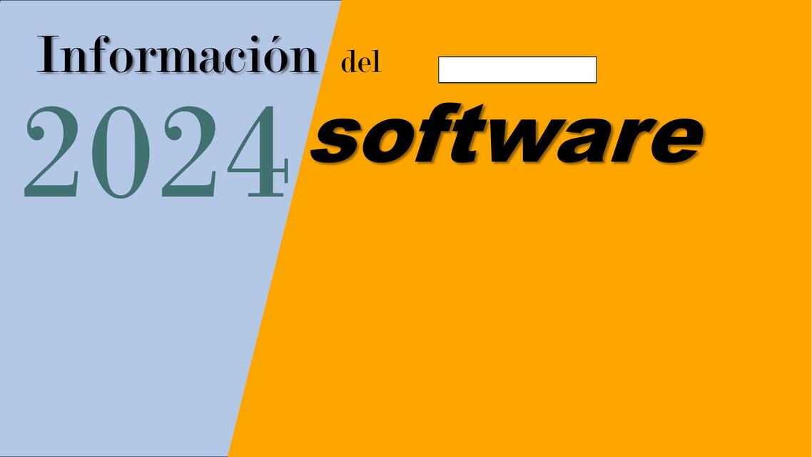 Informeacion del software