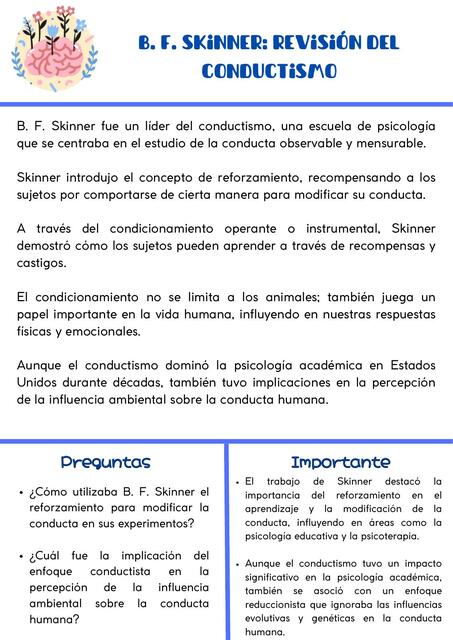 B. F. Skinner: revisión del conductismo