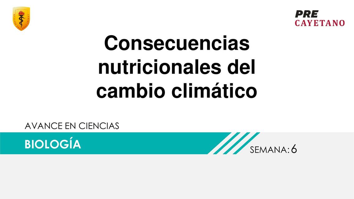 Consecuencias Nutricionales del Cambio Climático 