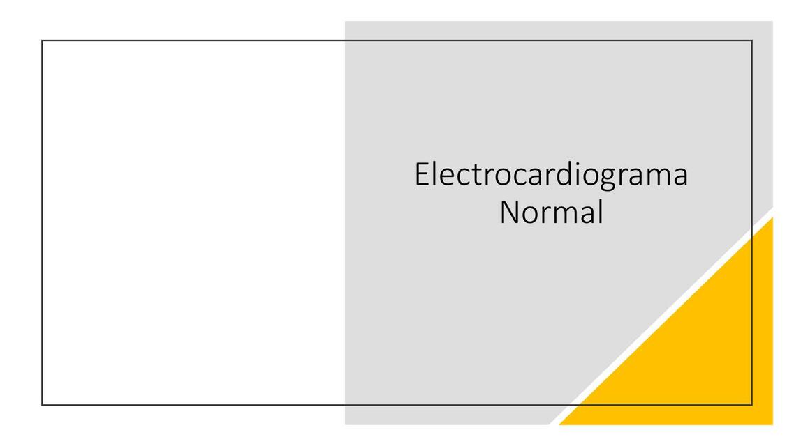 Electrocardiograma Normal