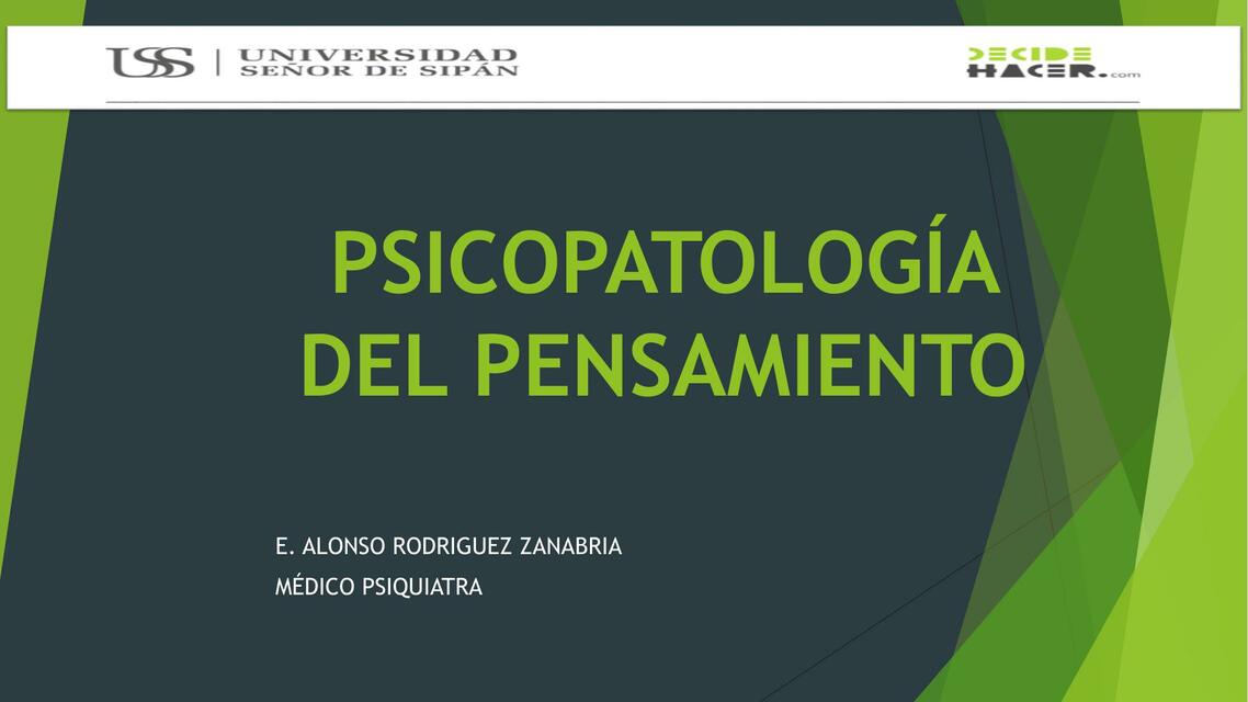 Psicopatología del Pensamiento 