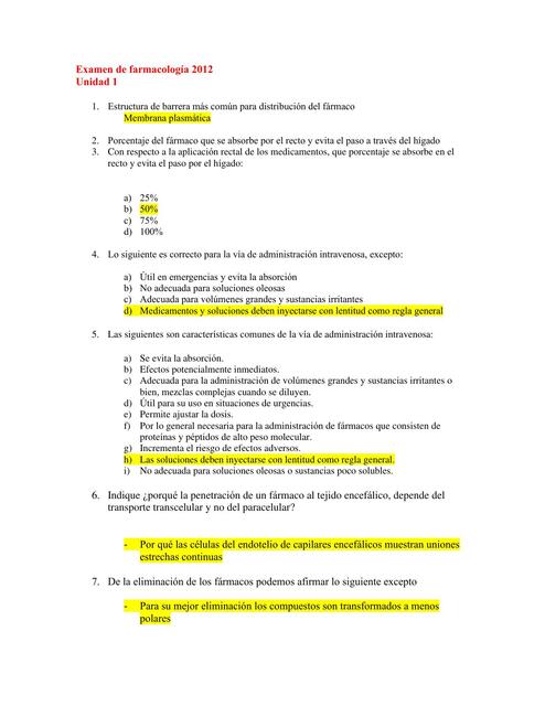 Examen de farmacología 2012 