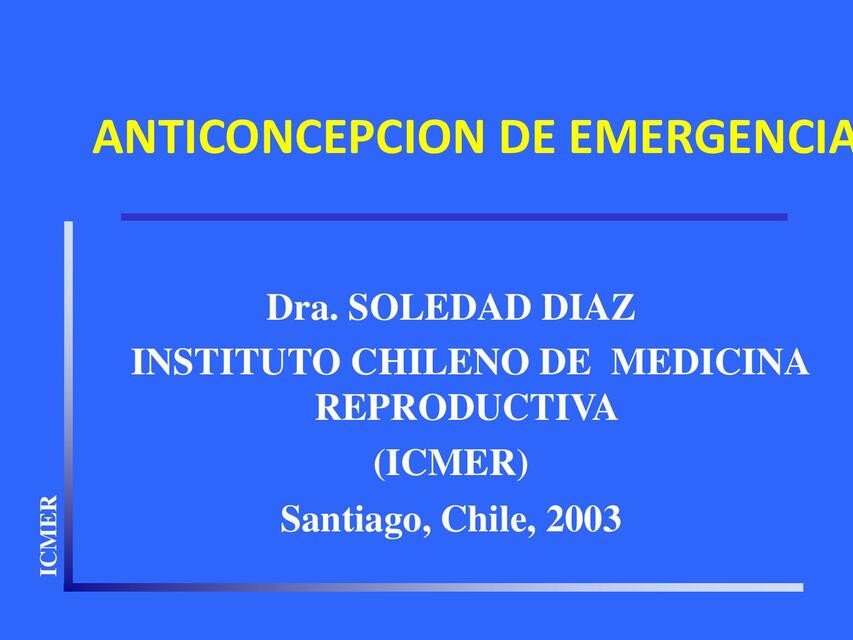 Anticoncepción de Emergencias 