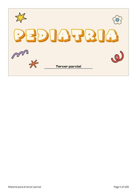 Material para el tercer parcial - Pediatria II