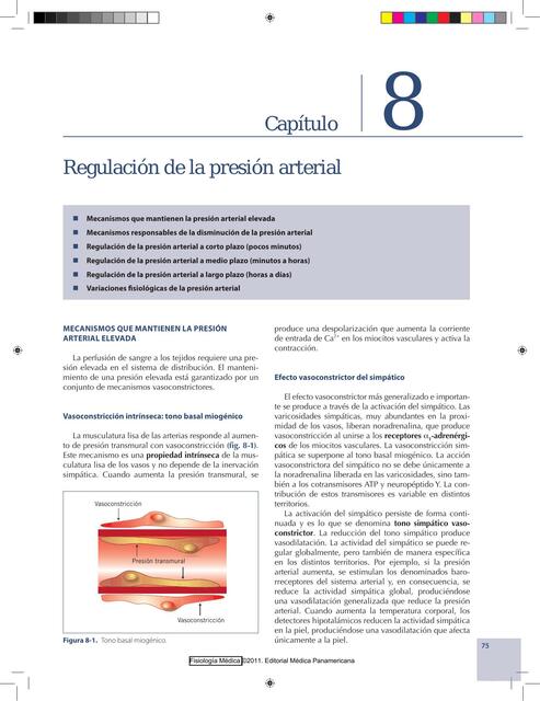 Regulación de la Presión arterial