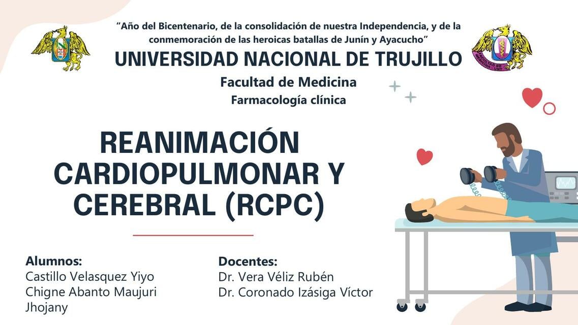Reanimación Cardiopulmonar y Cerebral (RCPC) | Yiyo Castillo | uDocz