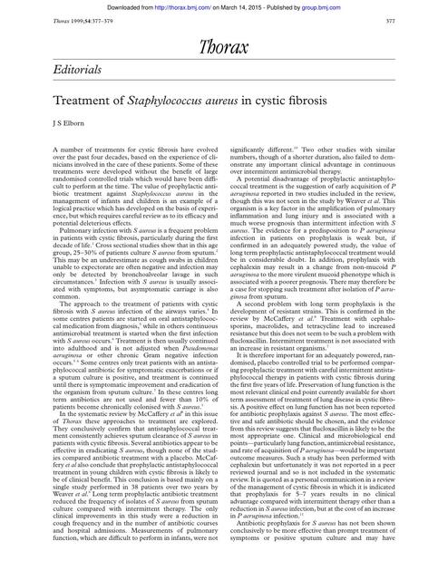  Tratamiento de Staphylococcus aureus en la fibrosis quística