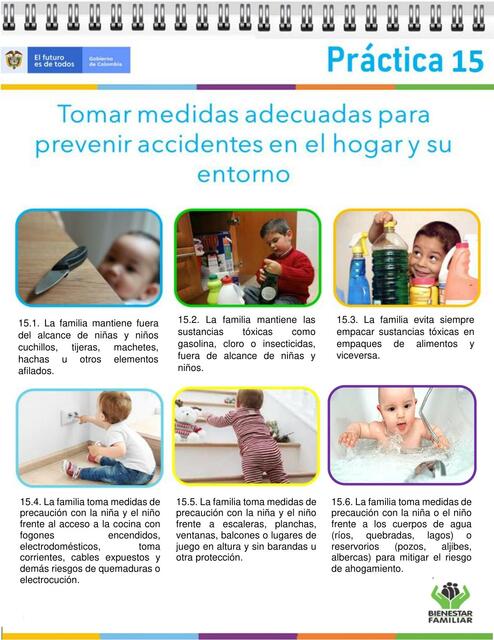 Tomar medidas adecucadas para prevenir accidentes en el hogar y su entorno 