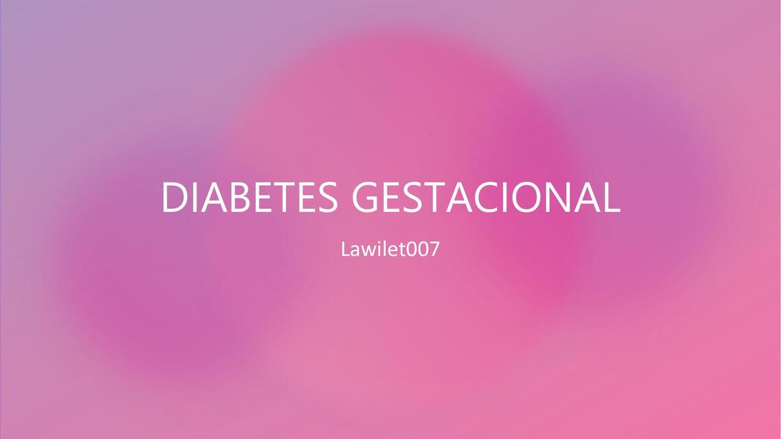 Diabetes gestacional 