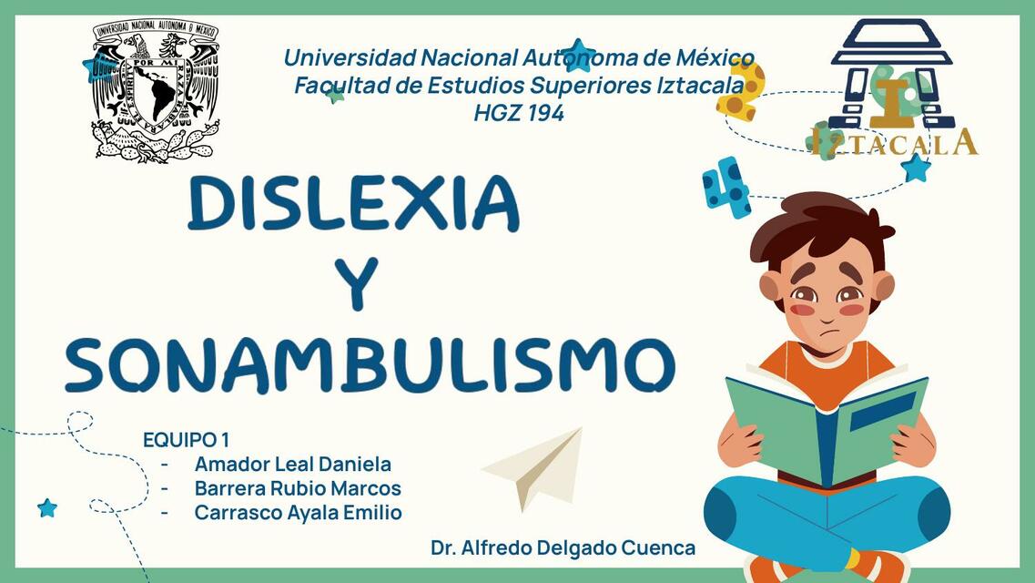 Dislexias y sonambulismo