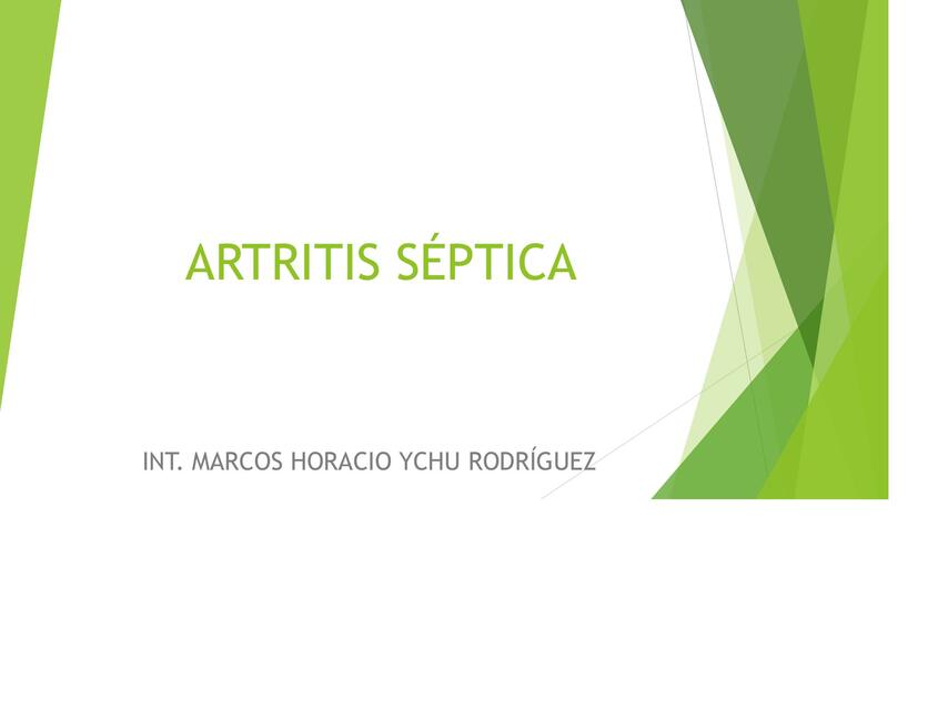 Artritis Séptica traumatología