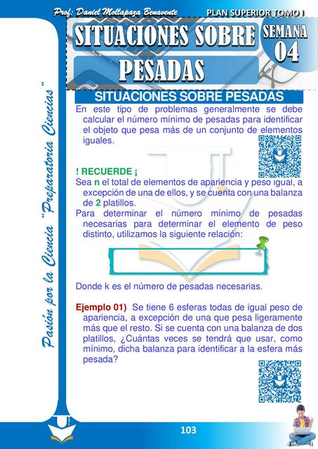 Situaciones sobre Pesadas 