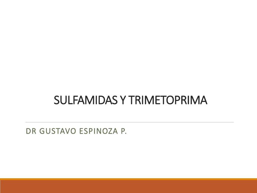 Sulfamidas y Trimetroprima