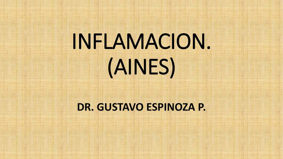 Inflamación AINES