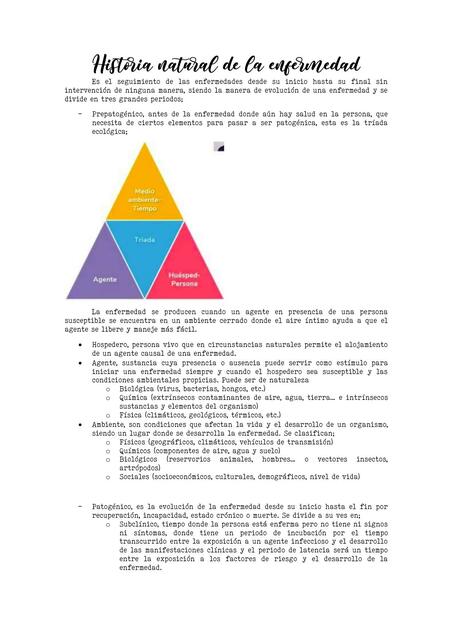 Historia natural de la enfermedad