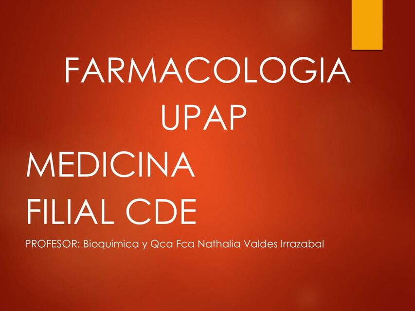 Farmacología Introducción