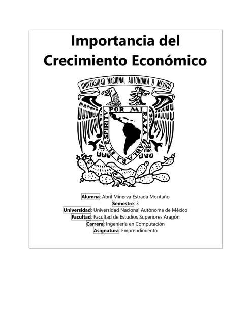 Importancia del Crecimiento Económico