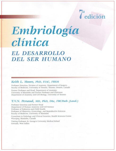 Embriologia Clinica