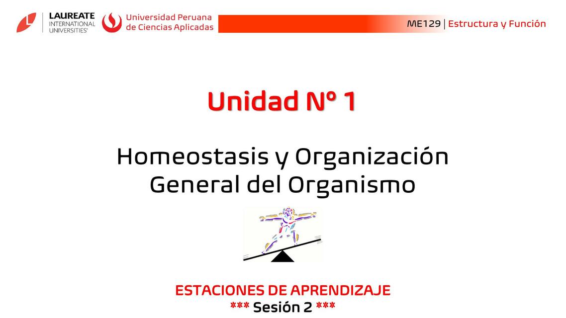 Homeostasis y Organización General del Organismo 