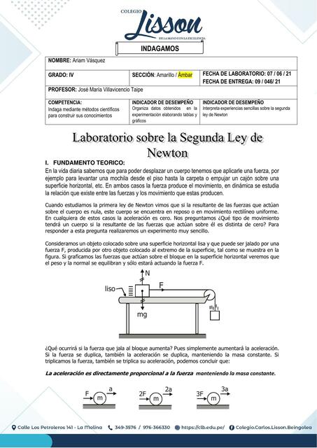 2da Ley de Newton