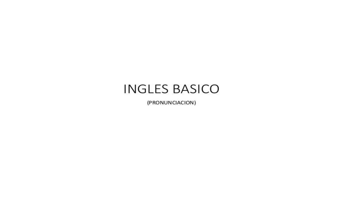 INGLÉS BÁSICO