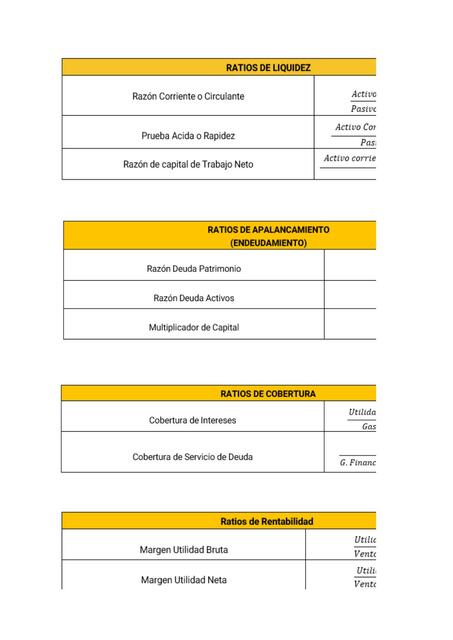 Ratios Financieros