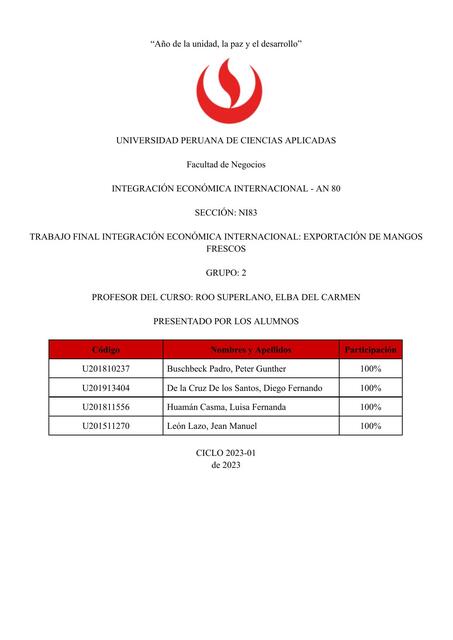 Integración Económica Internacional 