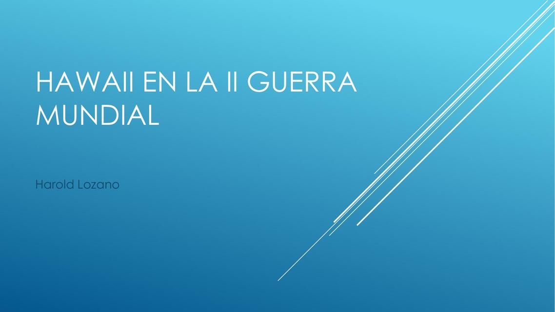 Hawaii en la II Guerra Mundial