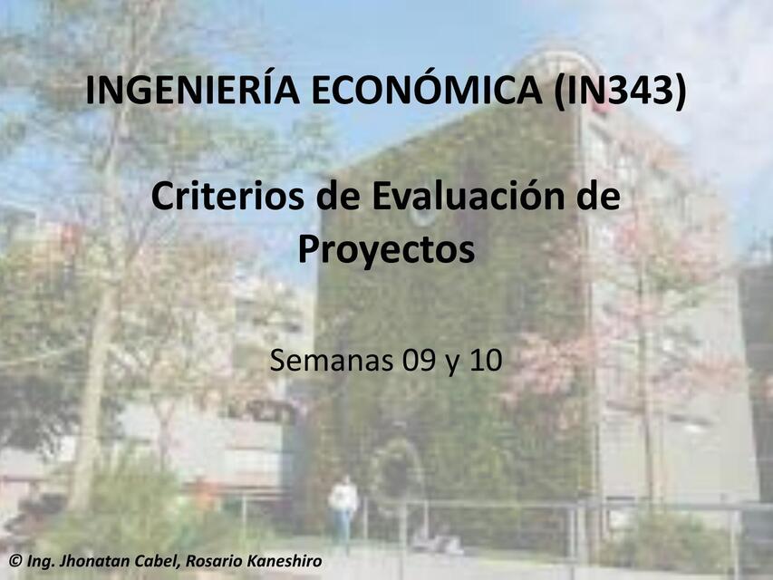 Criterios de Evaluación de Proyectos 