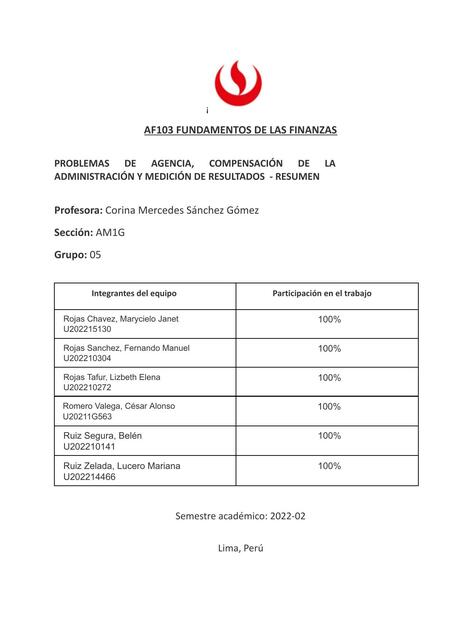 Fundamentos de la Finanzas 