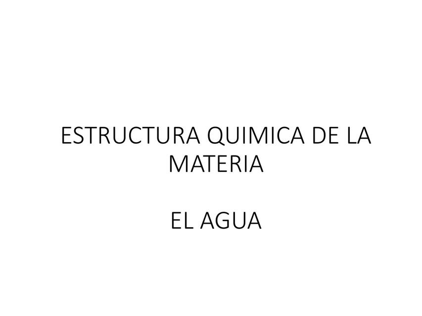 Estructura química de la materia 