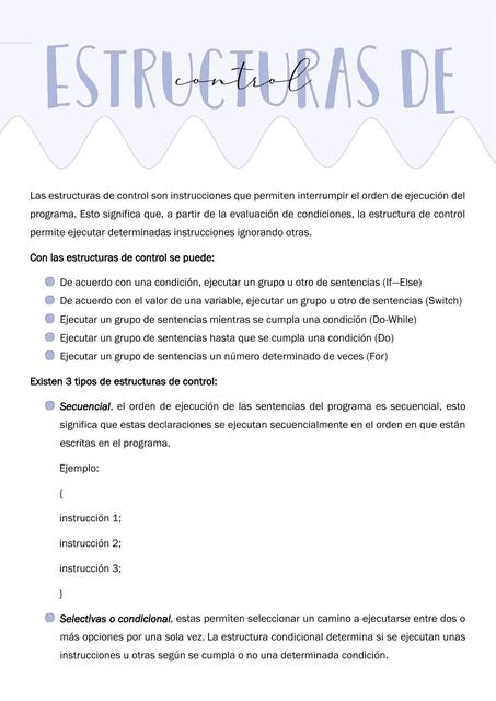 Estructuras de control Java