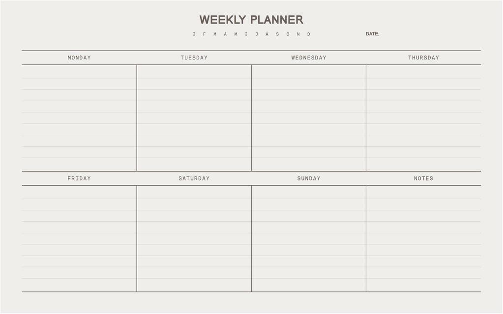 Weekly Planner Monday