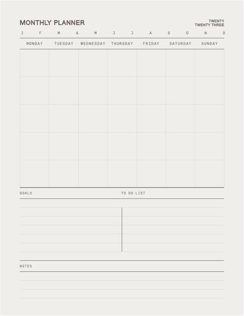 Monthly Planner Monday