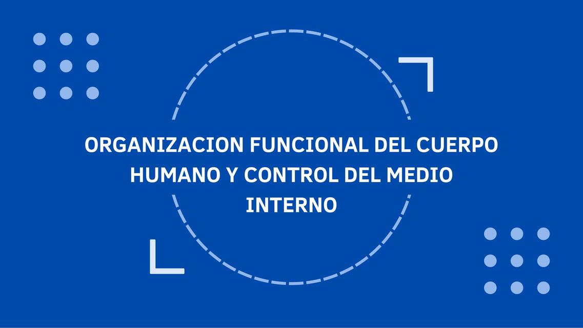 Organización funcional del cuerpo humano y control del medio interno 