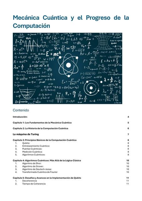 Mecánica Cuántica y el Progreso de la Computación