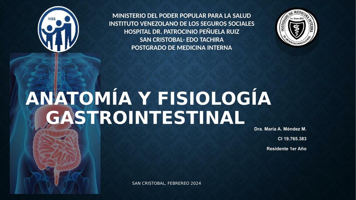 Antomia y fisiología gastrointestinal 