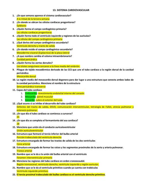 Capitulo 13 SISTEMA CARDIOVASCULAR Guia Embriologia Lagman 14edicion