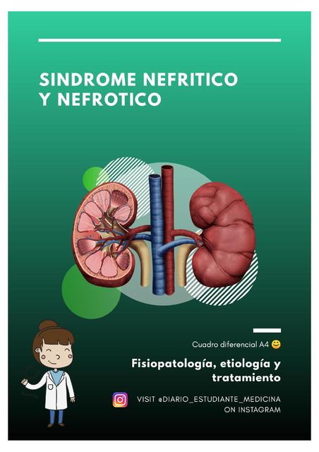 Cuadro diferencial Sindrome nefrótico vs nefritico