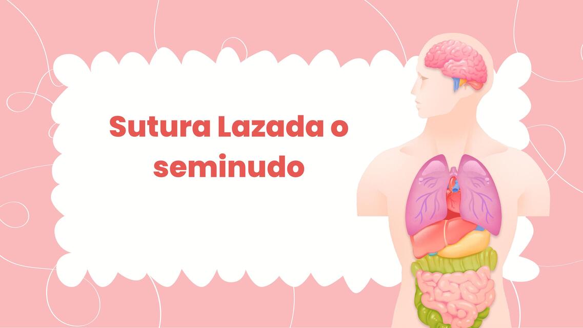 Sutura lazada o seminudo