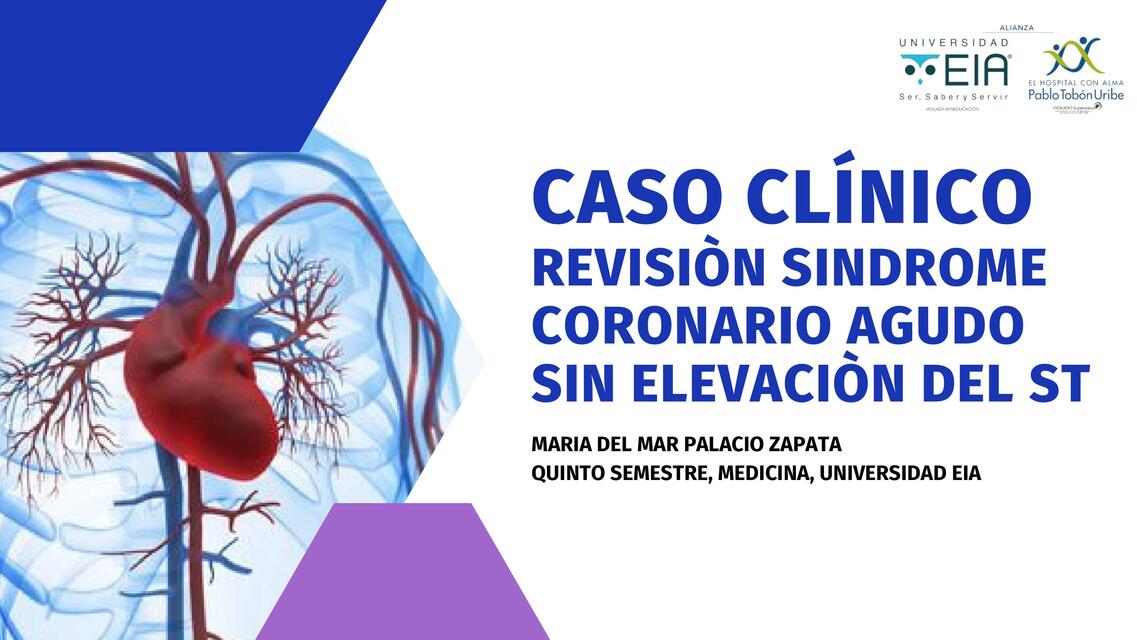 Síndrome coronario agudo sin elevación del ST