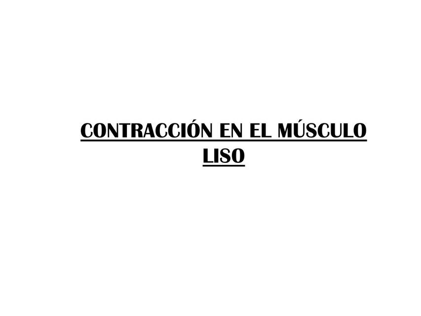 Fisiologia del Musculo Liso