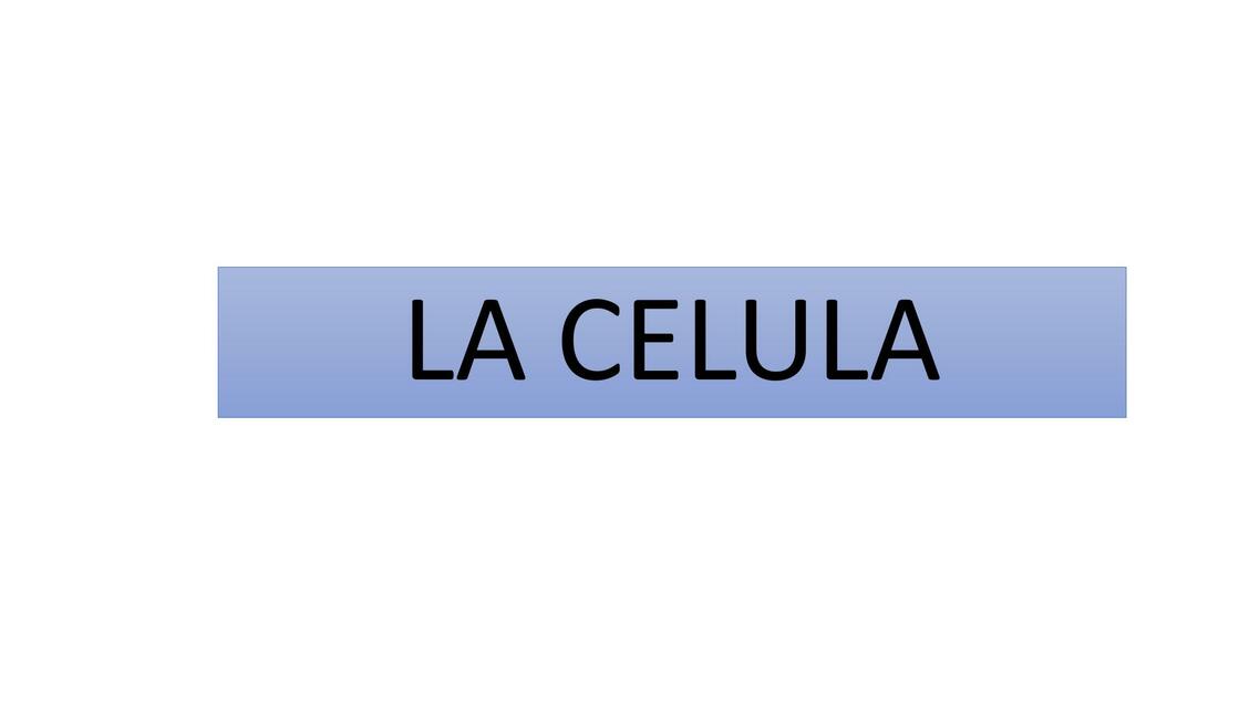 La célula histología