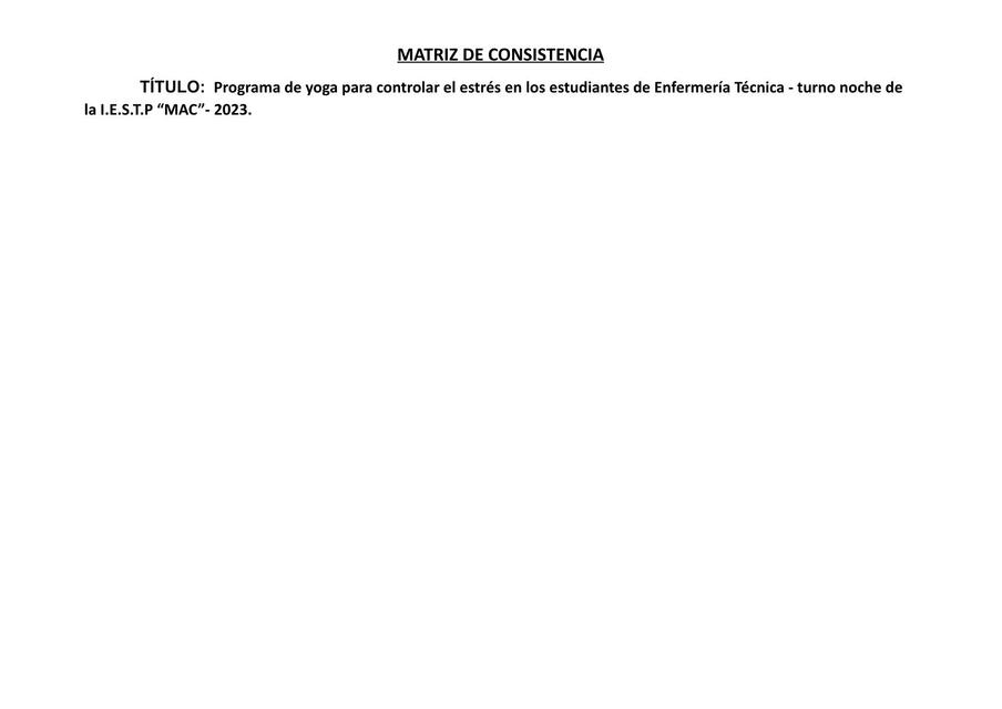 Matriz de Consistencia 