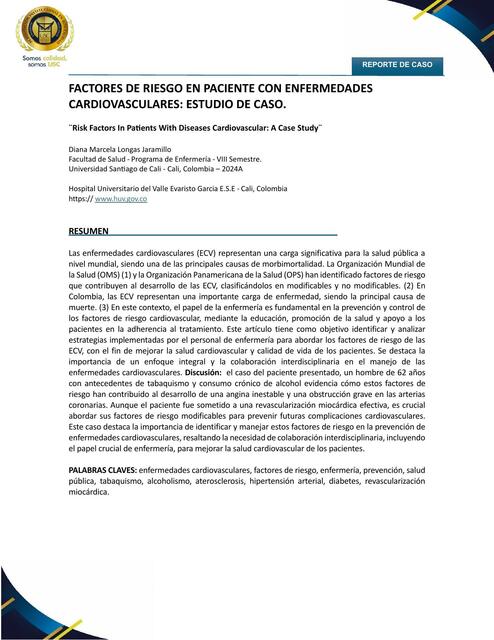 Factores de Riesgo en Paciente con Enfermedades Cardiovasculares 