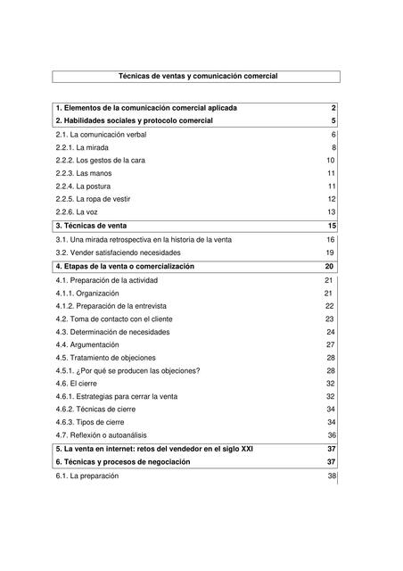 Técnicas de ventas y comunicación comercial 