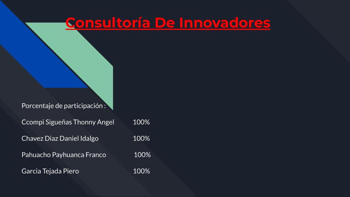 Consultoría De Innovadores 