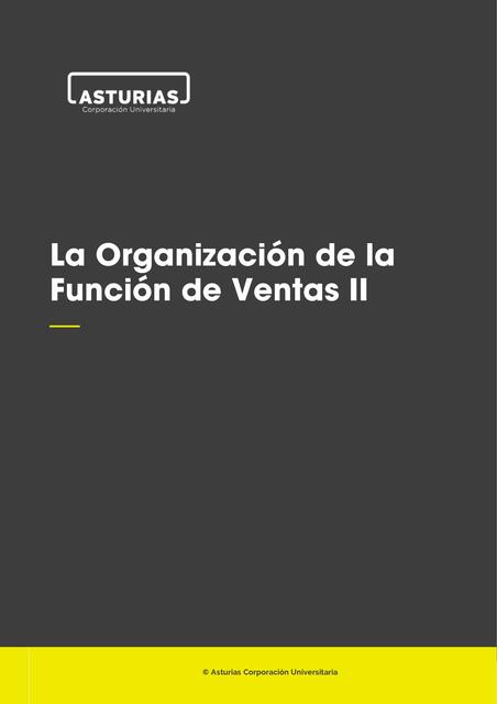 La Organización de la Función de Ventas